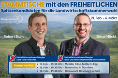 Die Spitzenkandidaten der freiheitlichen Bauernschaft für die Landwirtschaftskammerwahl 